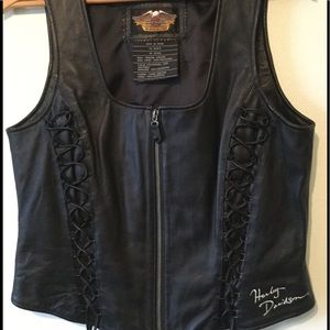 Harley Davidson leather riding vest Medium